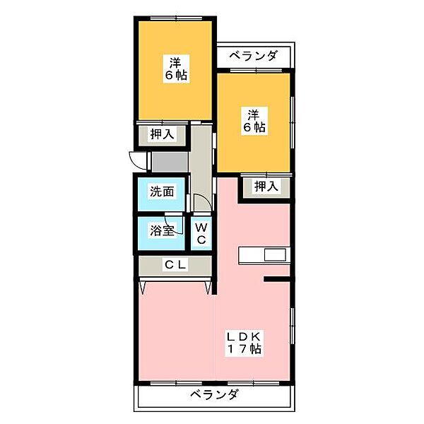 メルベーユ楠 ｜愛知県名古屋市北区丸新町(賃貸マンション2LDK・2階・66.35㎡)の写真 その2