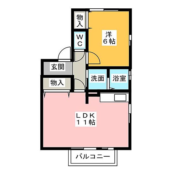 ルーチェヴォーン ｜愛知県名古屋市北区楠２丁目(賃貸アパート1LDK・2階・40.00㎡)の写真 その2