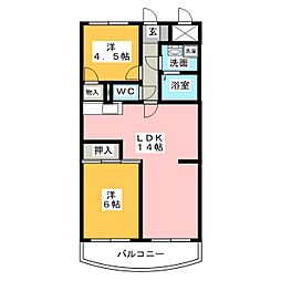 メゾン浪打 2LDKの間取図画像