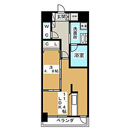 GKfanレジデンス 1LDKの間取図画像