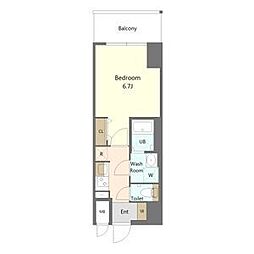 名古屋市北区杉栄町5丁目マンション 1Kの間取図画像