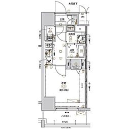 名古屋市北区稚児宮通2丁目マンション 1Kの間取図画像