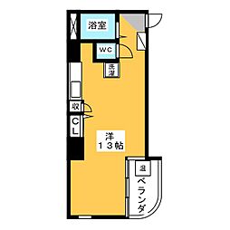 アオイビル ワンルームの間取図画像