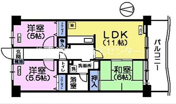 シェニートモンチーク武蔵関 304｜東京都練馬区関町北５丁目(賃貸マンション3LDK・3階・66.36㎡)の写真 その2