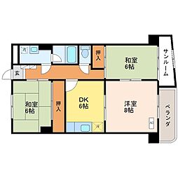 ファミール五反田 5階3SDKの間取り