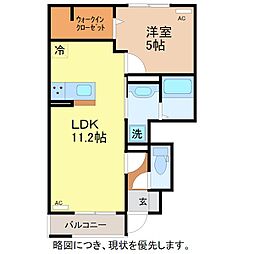 Helios 1LDKの間取図画像