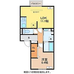 D-Regalo成和 2階1LDKの間取り
