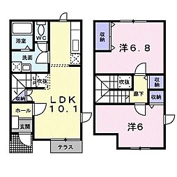 ウォームレジデンス1棟 2LDKの間取図画像