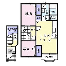 ヴィラ・アベニュー2 2LDKの間取図画像