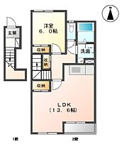 ウエストホープ　灯明寺  ｜ 福井県福井市灯明寺４丁目（賃貸アパート1LDK・2階・51.24㎡） その2