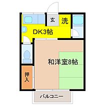 福井県福井市四ツ井２丁目（賃貸アパート1DK・2階・25.75㎡） その2