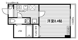 ラ メゾン飛田給 3階1Kの間取り