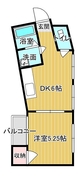 alright 4階｜山口県下関市長門町(賃貸アパート1DK・4階・35.55㎡)の写真 その2