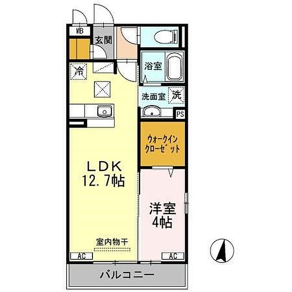 サンシャイン　ゆたか ｜山口県下関市川中豊町７丁目(賃貸アパート1LDK・1階・41.95㎡)の写真 その2