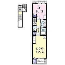 シャロームI  ｜ 山口県下関市大字勝谷（賃貸アパート1LDK・2階・43.79㎡） その2