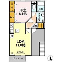 ピノ　カーサ 102 ｜ 山口県下関市伊倉町２丁目（賃貸アパート1LDK・1階・43.83㎡） その2