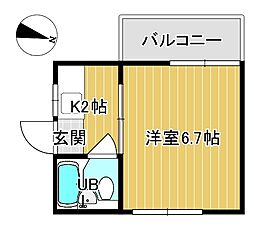 ワンケイマンションの間取図画像
