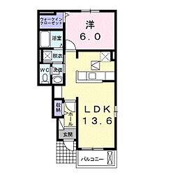 SunSky楠乃C 1LDKの間取図画像