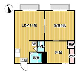 コーポ熊野 1SLDKの間取図画像