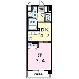 ドエル7 1DKの間取図画像