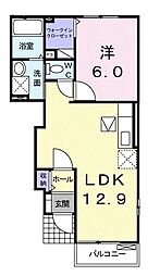 勇駿1番館 1LDKの間取図画像