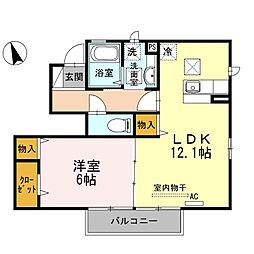 グリーンヒル2013 1LDKの間取図画像