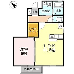 プレミールハウス 1LDKの間取図画像