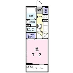 ナイツシャトー 1Kの間取図画像