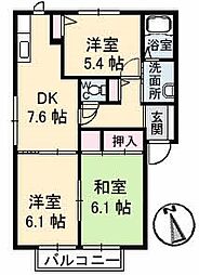 シャルム34 3DKの間取図画像
