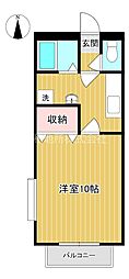 KN.ハイツ 1DKの間取図画像