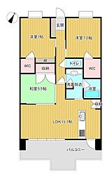 グランドパレスアクアリゾート下関 3LDKの間取図画像