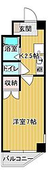 シーサー97 1Kの間取図画像