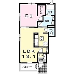 グレートリバービレッジ4 1LDKの間取図画像