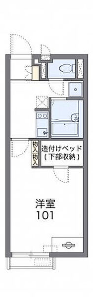 レオネクスト大和II 206｜茨城県筑西市下中山(賃貸アパート1K・2階・26.08㎡)の写真 その2