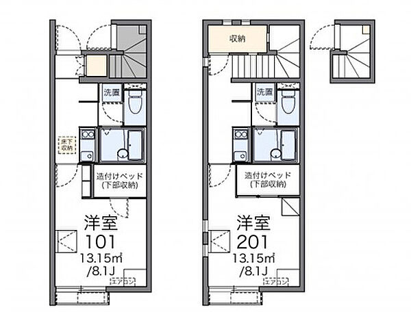 レオネクスト下妻アイビーシー 207｜茨城県下妻市坂本新田(賃貸アパート1K・2階・28.02㎡)の写真 その2