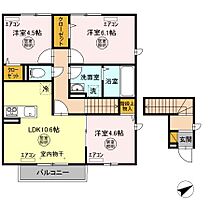 Grand Rise Tsukuba F棟 205 ｜ 茨城県つくば市島名（賃貸アパート3LDK・2階・62.88㎡） その2