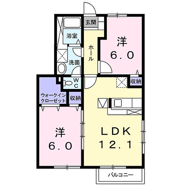 Ｔ＆Ｍレジデンス 101｜茨城県稲敷郡阿見町大字若栗(賃貸アパート2LDK・1階・56.80㎡)の写真 その2