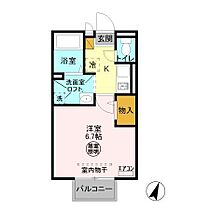 サンハウスナカノI 202 ｜ 千葉県野田市山崎2093-2（賃貸アパート1K・2階・23.59㎡） その2