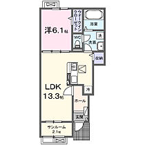 ベル　フルールII 102 ｜ 茨城県稲敷郡阿見町大字鈴木124-10（賃貸アパート1LDK・1階・50.05㎡） その2