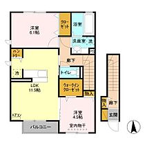 アル・ソ－レII 201 ｜ 茨城県つくば市みどりの東41-6（賃貸アパート2LDK・2階・58.24㎡） その2