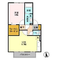 ラ・グラシューズV 102 ｜ 茨城県つくばみらい市伊奈東33-388（賃貸アパート1LDK・1階・40.43㎡） その2