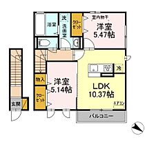 ヴァンベール 202 ｜ 茨城県つくば市みどりの1丁目（賃貸アパート2LDK・2階・54.91㎡） その2