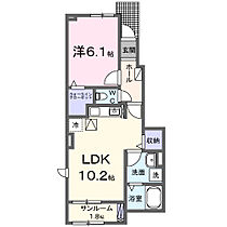 プリマヴェーラＣ 102 ｜ 茨城県つくば市花畑3丁目（賃貸アパート1LDK・1階・44.02㎡） その2