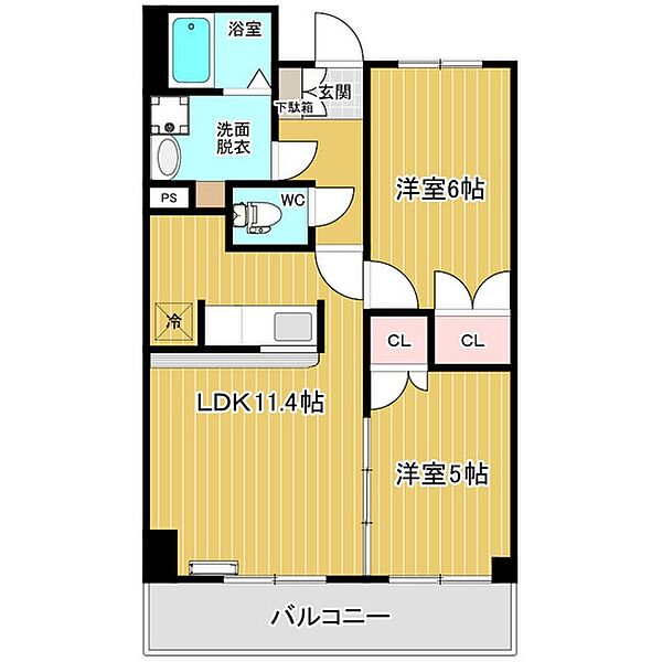 レジデンスつくほ 307｜茨城県つくば市筑穂2丁目(賃貸マンション2LDK・3階・50.20㎡)の写真 その2