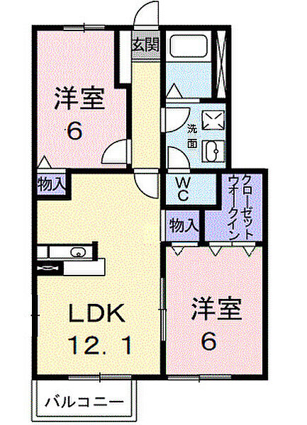 Ｔ＆Ｍレジデンス 102｜茨城県稲敷郡阿見町大字若栗(賃貸アパート2LDK・1階・55.58㎡)の写真 その2