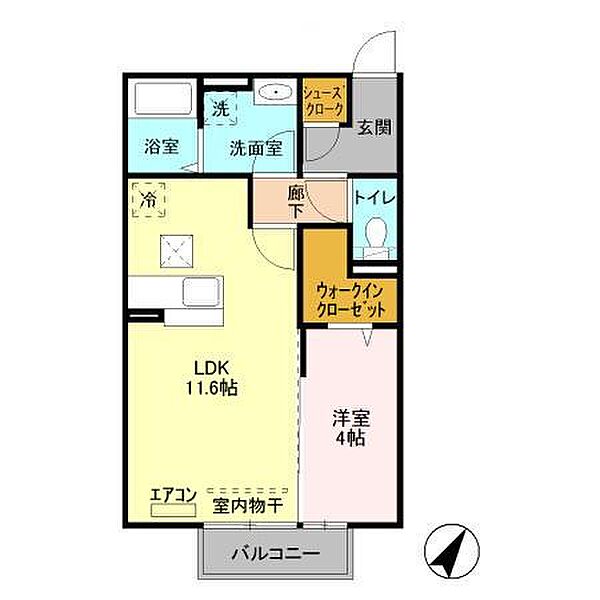 ソフィア 102｜茨城県つくば市松代4丁目(賃貸アパート1LDK・1階・41.19㎡)の写真 その2