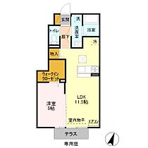 アマポーラ 102 ｜ 茨城県つくば市谷田部843番地3(陣場G33街区4)（賃貸アパート1LDK・1階・41.25㎡） その2