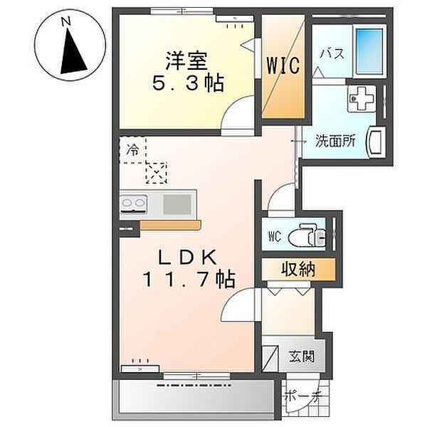 仮）阿見町新築アパート 101｜茨城県稲敷郡阿見町大字曙(賃貸アパート1LDK・1階・53.98㎡)の写真 その2