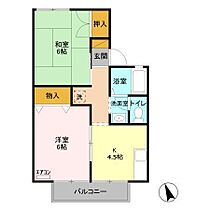 セジュールAI 205 ｜ 茨城県土浦市木田余東台4丁目4-6（賃貸アパート2K・2階・40.07㎡） その2