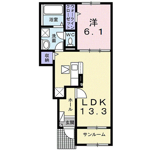 フェニックスB 102｜茨城県稲敷郡阿見町大字鈴木(賃貸アパート1LDK・1階・50.05㎡)の写真 その2